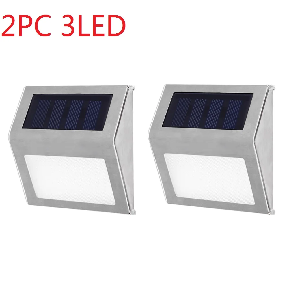 2pc 3LED 1-4 шт., 20/30 светодиодов, солнечный светильник, PIR датчик движения, солнечный садовый светильник, водонепроницаемый, для улицы, энергосберегающий, для улицы, двора, дорожка, лампа для дома - Испускаемый цвет: 2pc 3LED