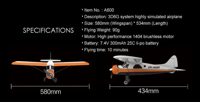 Радиоуправляемый самолет XK A600 58 см размах крыльев 5CH RC бесщеточный планер аэроплан RTF EU вилка совместима с FUTABA S-FHSS модель F949