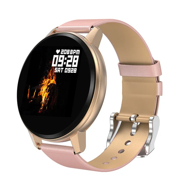Pink Gold RY1 Bluetooth Смарт-часы для мужчин фитнес-трекер кровяное давление монитор сердечного ритма Модные женские Смарт-часы для IOS xiaomi - Цвет: Pink Gold
