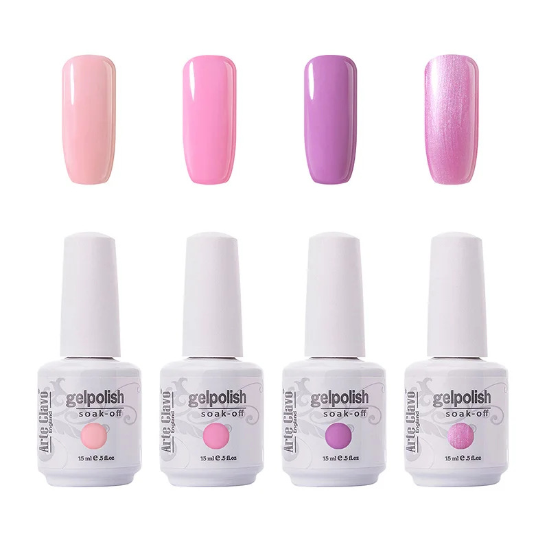 Гель-лак для ногтей УФ-гель 4 цвета 15 мл | Красота и здоровье
