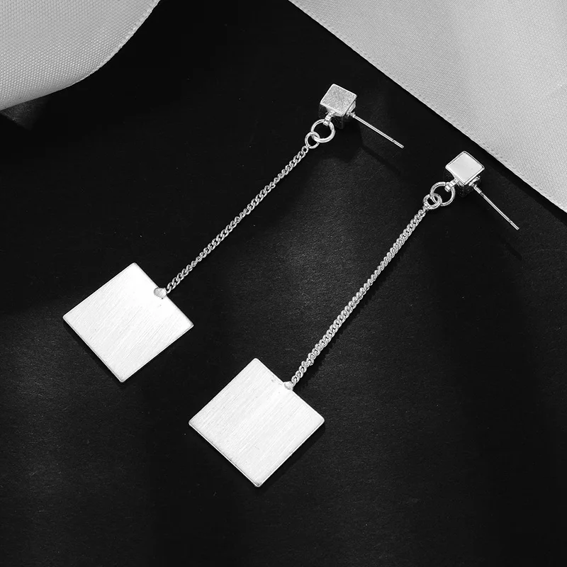 Геометрические Квадратные подвесные длинные серьги HONGYE 2020 для женщин ювелирные