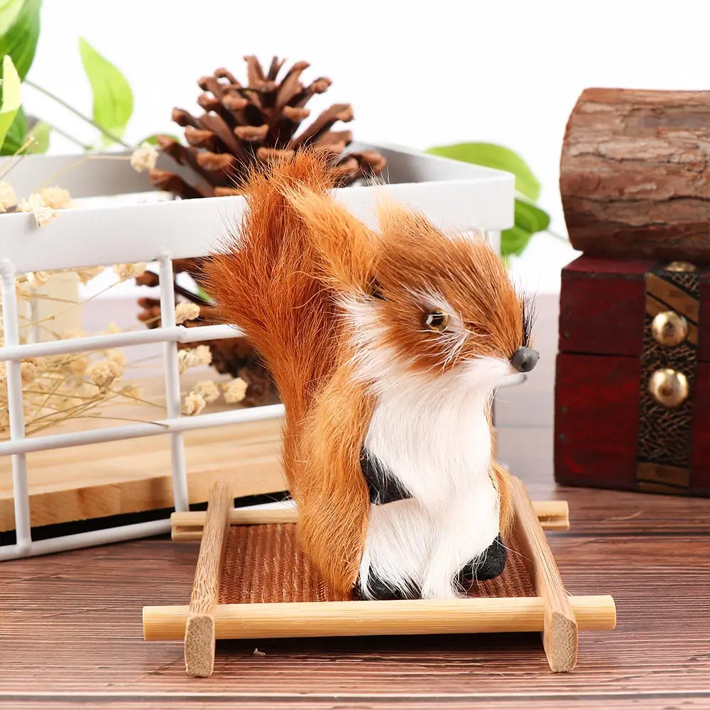 Пушистая белка украшение Рождественский подарок подвесное дерево флис домашний