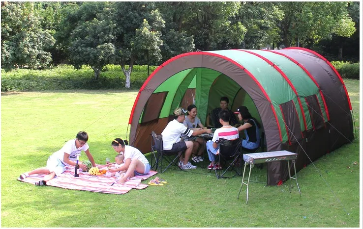 Двухслойная Тяжелая непромокаемая палатка на 8-10 человек семейная большая