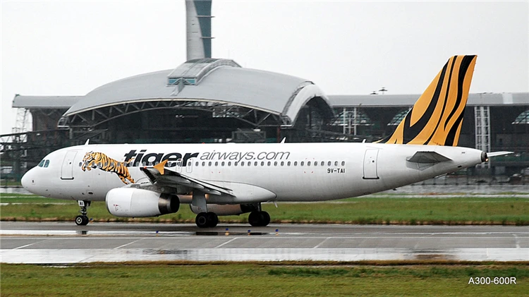 Сингапур Tigerair A320 16 см модель самолета Наборы Детский подарок на день рождения