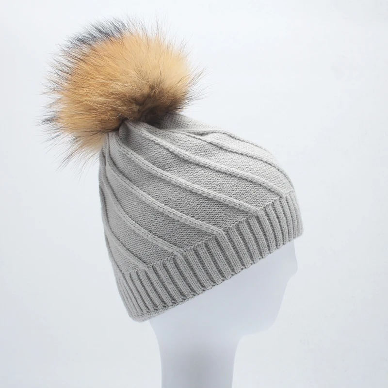 Женские зимние шапки из натурального меха енота пом Англичане шапочки шляпа