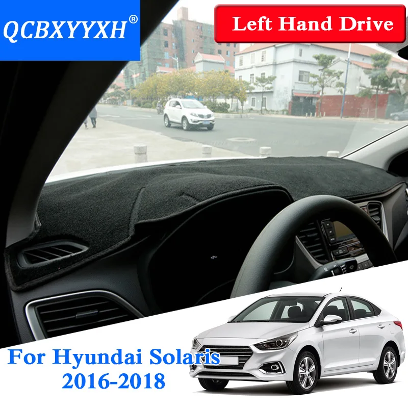 Для hyundai Solaris- левый руль приборной панели Коврик защитный интерьер Photophobism коврик теневая подушка для стайлинга автомобиля