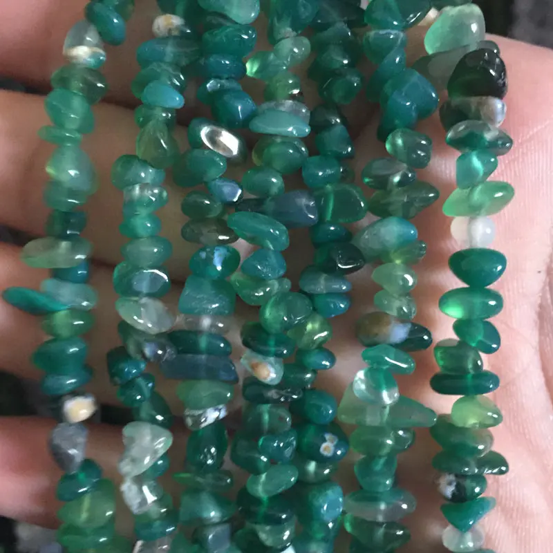 agate 4-6x6-8mm Натуральный камень Бусины бусинки бусины Freeform чип Gem для поделок Цепочки и ожерелья bracelats ювелирных изделий Strand 3" - Цвет: agate