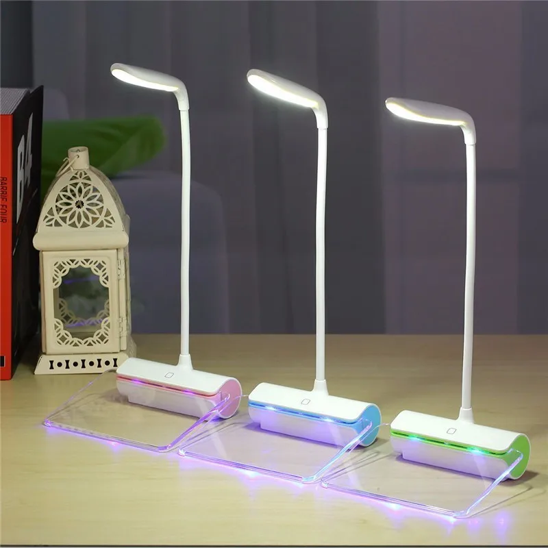 LED Desk Lamp Table Message Light Flexible Bed Reading Study Night 3 Modes USB Rechageable Office Bureaulamp Eye Care | Освещение