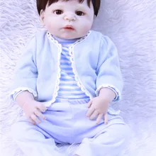 22 &quotNPK новые куклы reborn цельное Силиконовое тело baby мальчиков для