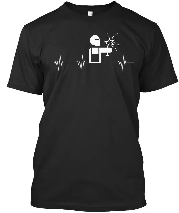 

Men 2019 Summer Round Neck Men'S T Shirt T Shirt Summer Famous Clothing Welding Heartbeat Stylisches Crazy T Shirts