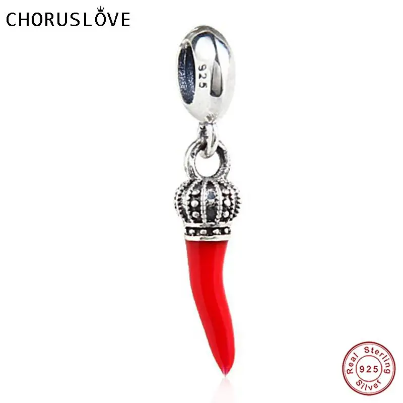 Choruslove хит продаж 100% Стерлинговое Серебро 925 пробы красный перец чили подвески с