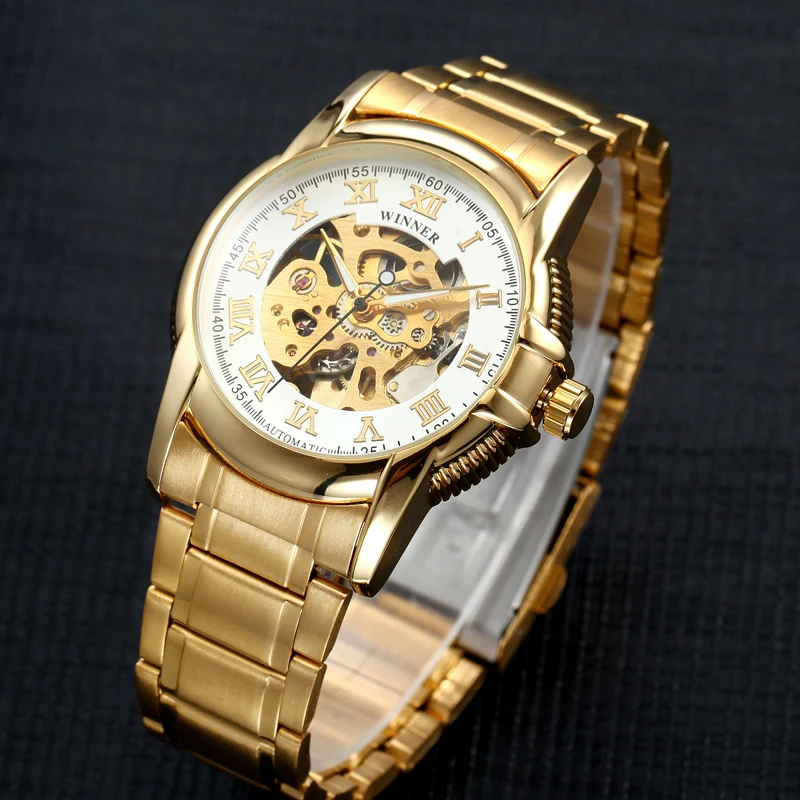 Победитель Топ Элитный бренд золотые часы мужской Бизнес Наручные светящиеся