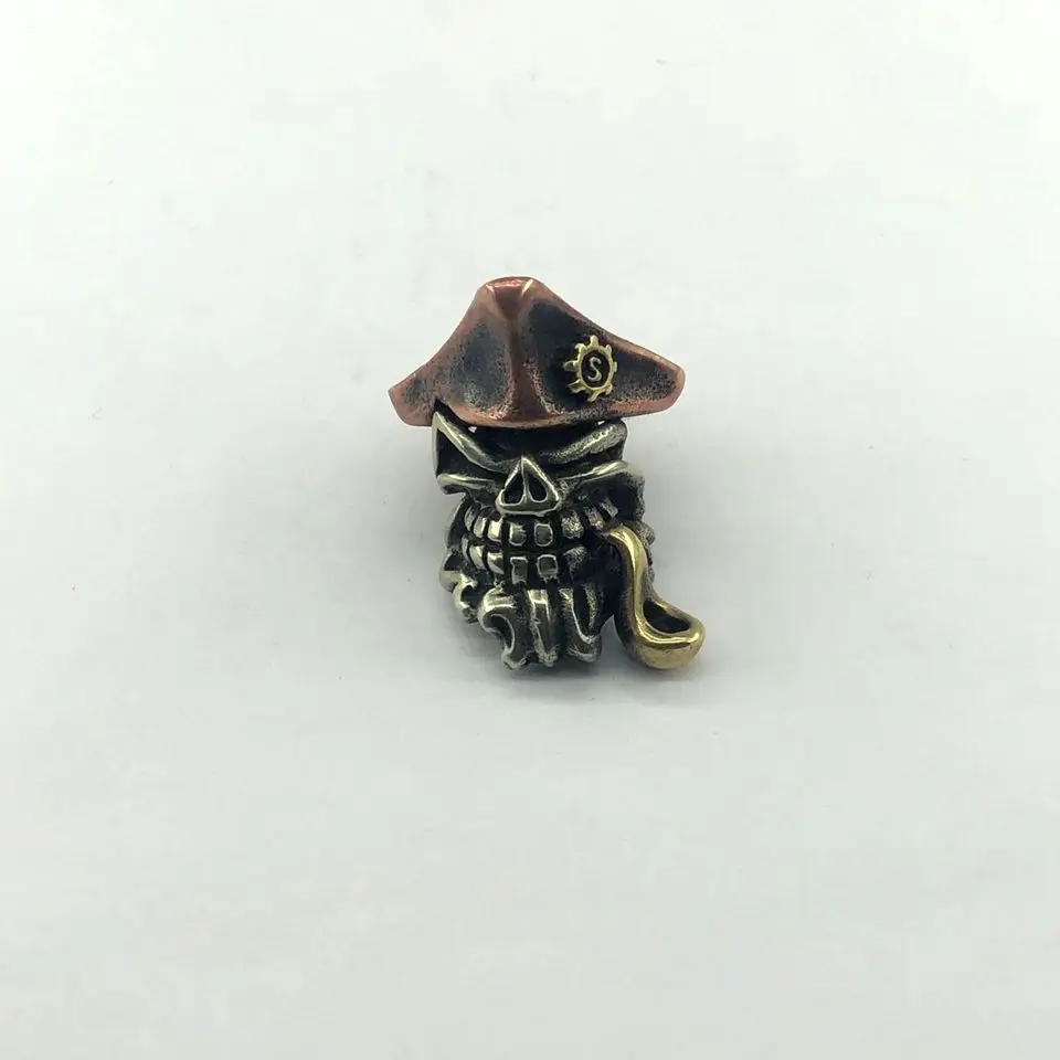 EDC нож бусины медь Pied пиратский череп бусы на шнурок Паракорд инструмент кулон #53 |