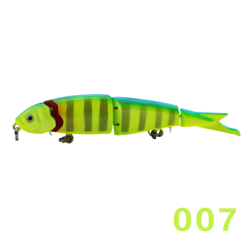 007 Hunthouse рыболовные жесткие приманки шарнирная приманка swimbait 4 секции 4 рыболовные приманки 120 мм тонущий окунь Щука de peche leurre - Цвет: 007