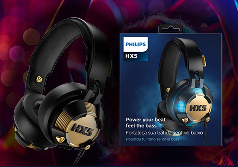 Оригинальная профессиональная гарнитура Philips SHX50 для компьютерных игр с usb-разъемом, синий светодиодный свет, блестящие наушники, официальный тест
