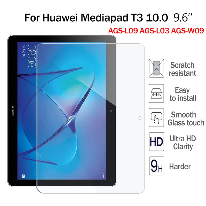 Твердость 9H закаленное стекло для huawei Mediapad T3 10,0 9,6 ''полноэкранная Защитная пленка для huawei T3 10 AGS-L09 AGS-L03 AGS-W09