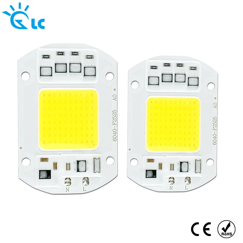 Светодиодный светильник COB 220 В 50 Вт 30 20 12 3 светодиодный IP65 умный IC холодный теплый