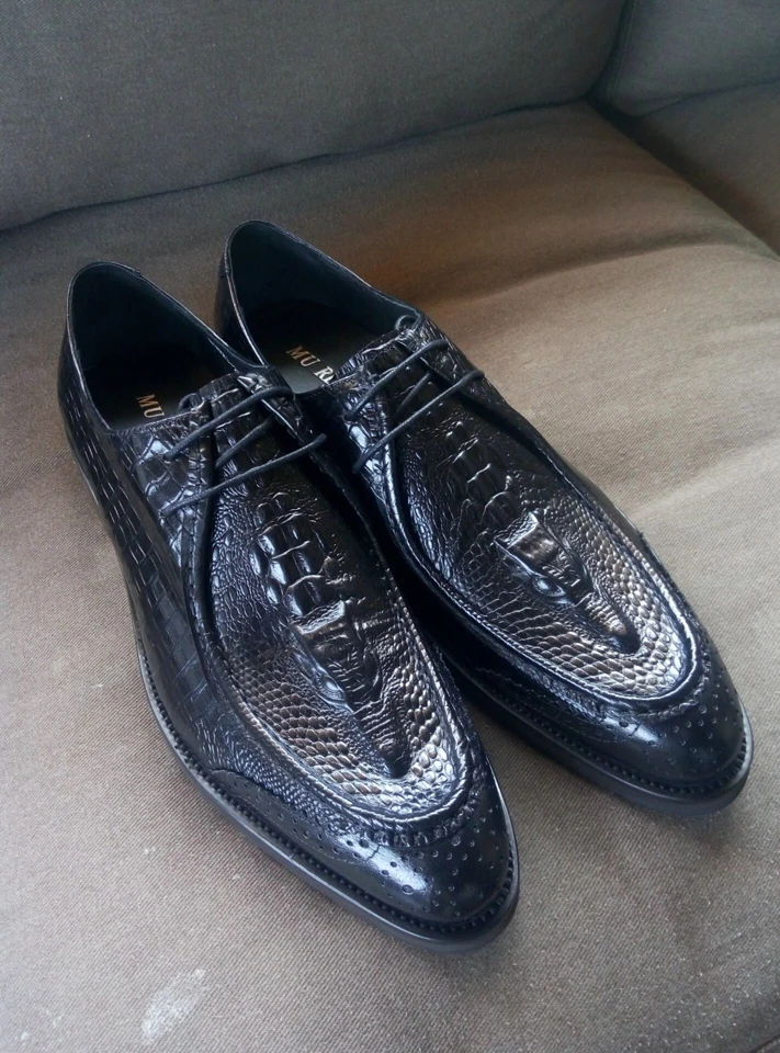 2017 Мода Итальянский Роскошные Мужчины Обувь Из Натуральной Кожи Крокодила