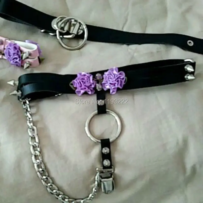 Готический панк ручная работа Харадзюку искусственная кожа мягкая веганский