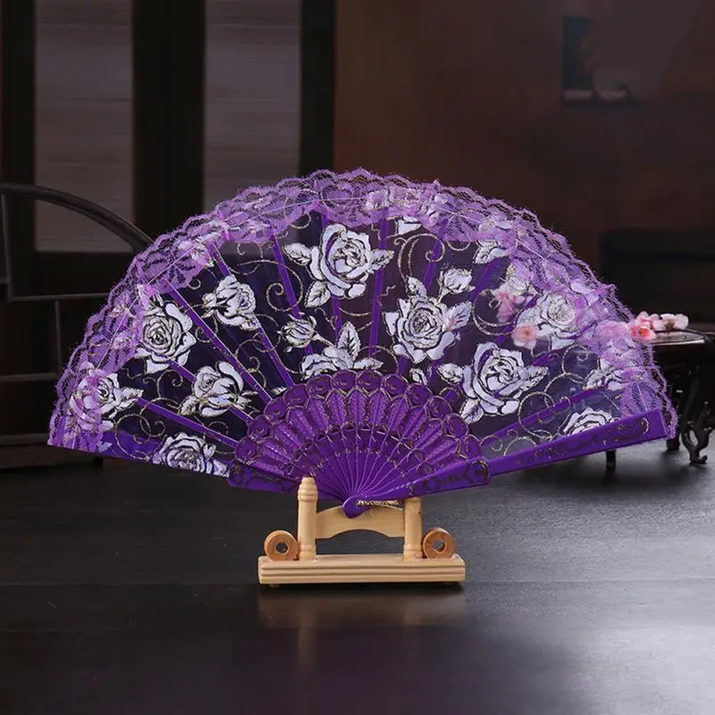 Пластик + ткань традиционный стиль Пластиковая Складная Веерная китайский