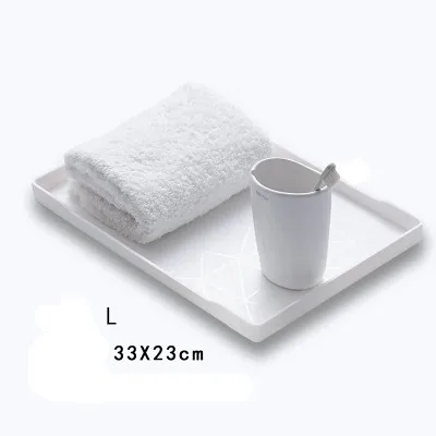 WHITE L Bandejas Rolling Tray поднос с геометрической текстурой поднос Dienblad Bandejas Para Decoracao De Festa Bandeja Espelhada - Цвет: WHITE L