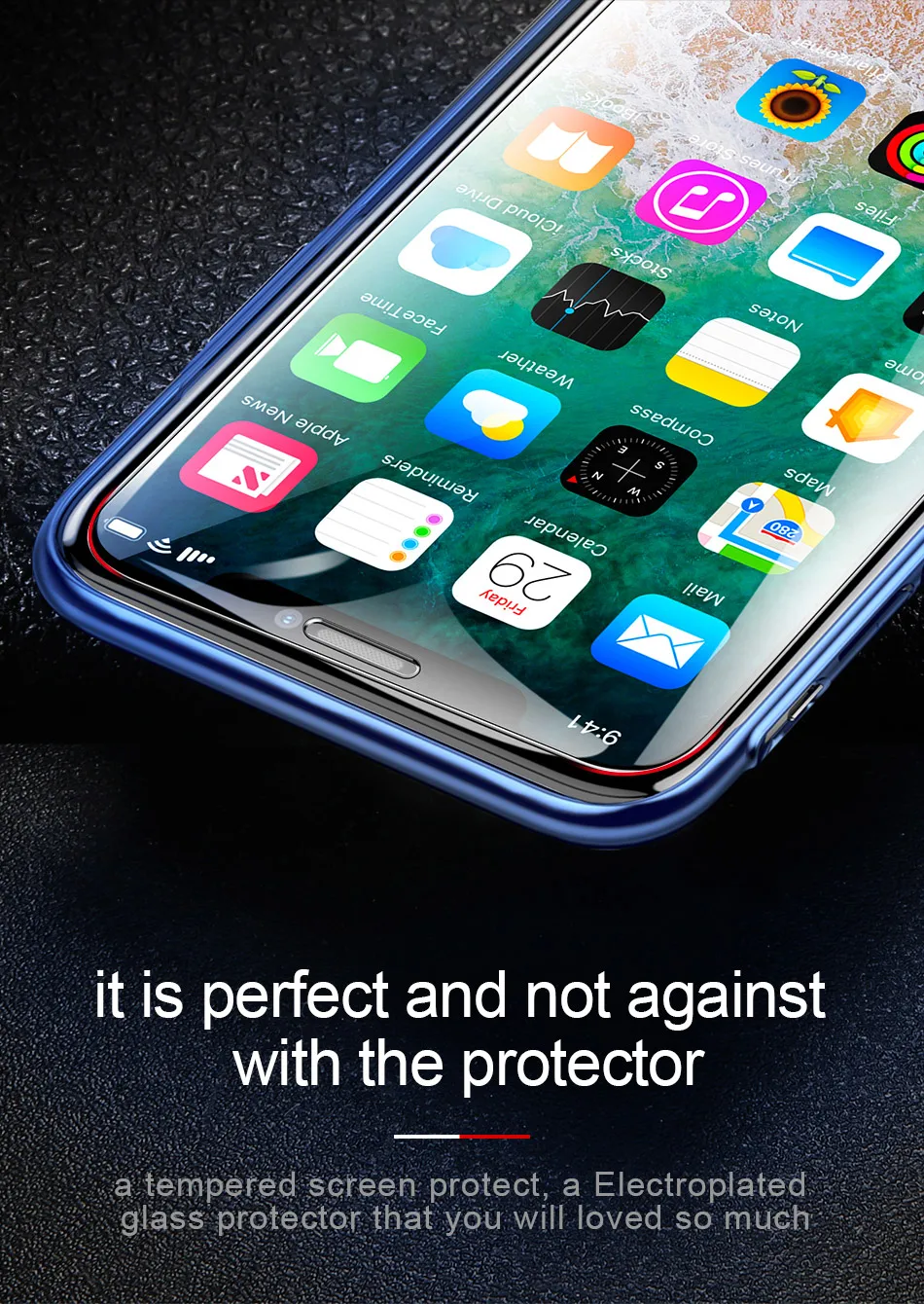 Защитная пленка Baseus для iPhone Xs Max Xs XR стекло 0,3 мм тонкое закаленное стекло 9H для iPhone Xs Max X защитное стекло