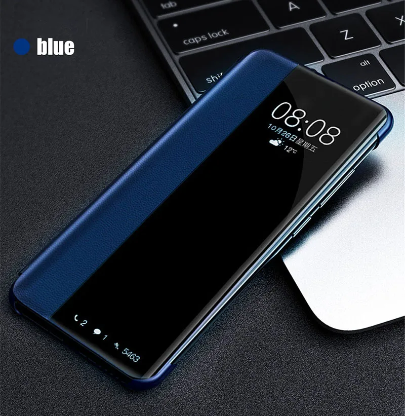 Зеркальный чехол для телефона из искусственной кожи для huawei P20 Lite P30 Pro Lite откидной Чехол защитный для huawei mate 20 Lite Pro режим сна