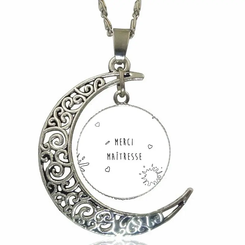 Merci Maitresse модное ювелирное винтажное ожерелье из стекла с полумесяцем для женщин