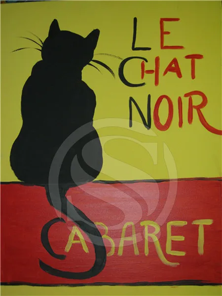 В-63 Пользовательские Le Chat Noir Home Decor современная Мода Для Спальни Плакат Размером