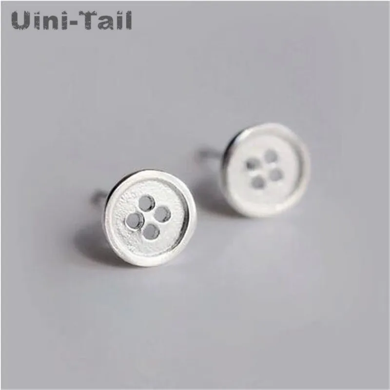 

Женские серьги из серебра 925 пробы, с пуговицами