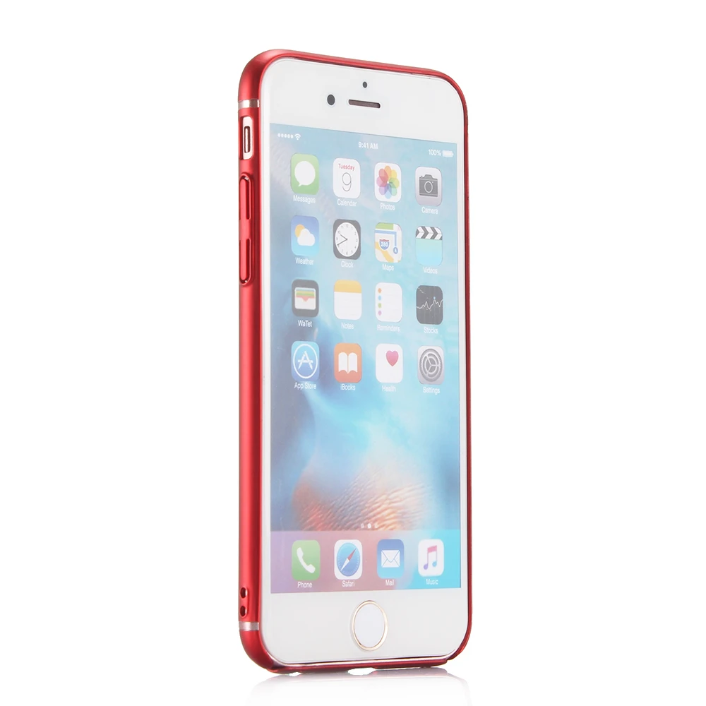 For Iphone 66s Plus Case Fashion Plating Solid Color Art Silver Edge Phone Colorful Frosted Hard Scrub Back Cover Capa |