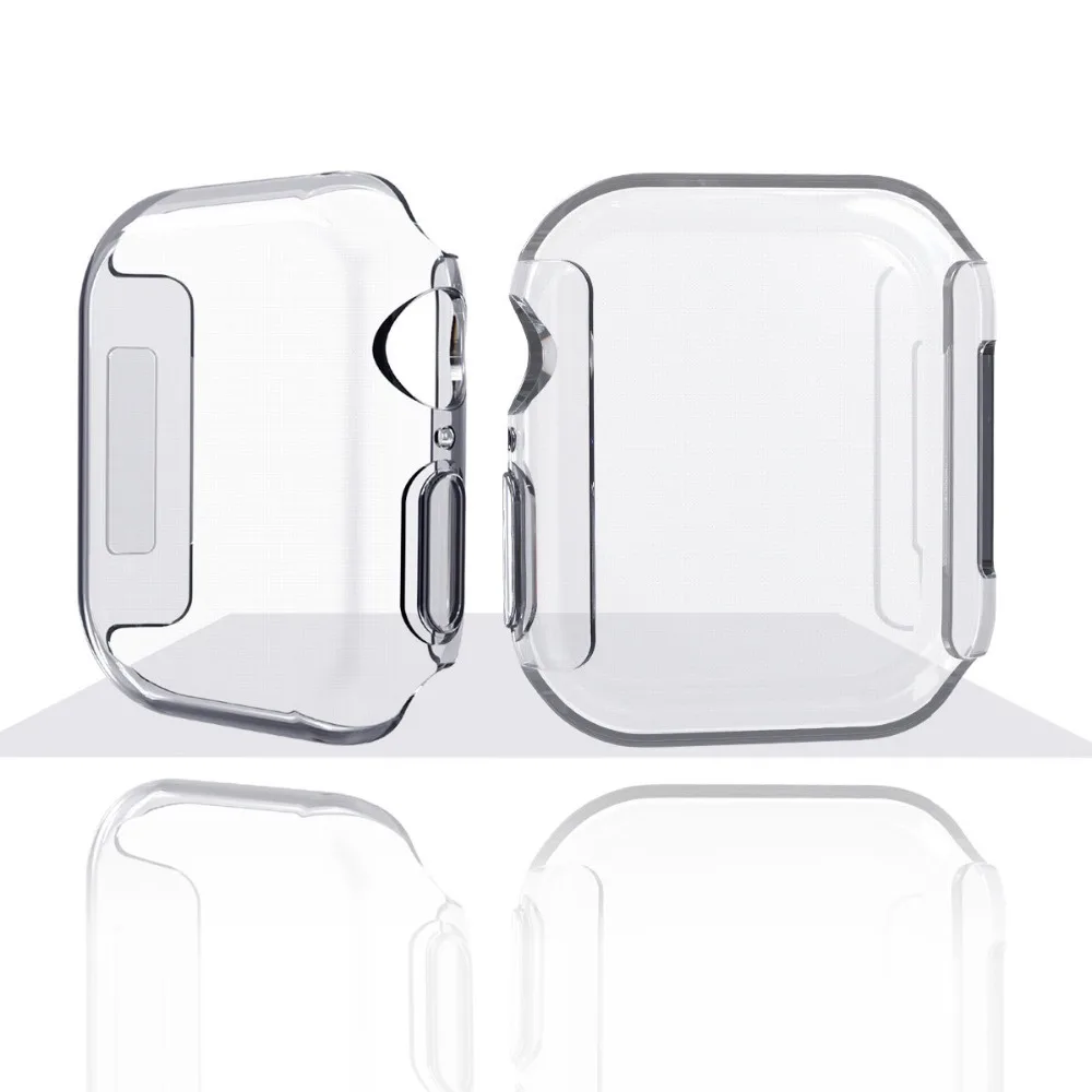 Чехол для apple watch 5 4 Чехол 44 мм/40 мм iWatch band 42 мм/38 мм ультратонкий прозрачный защитный чехол для часов бампер apple watch 3 2 1