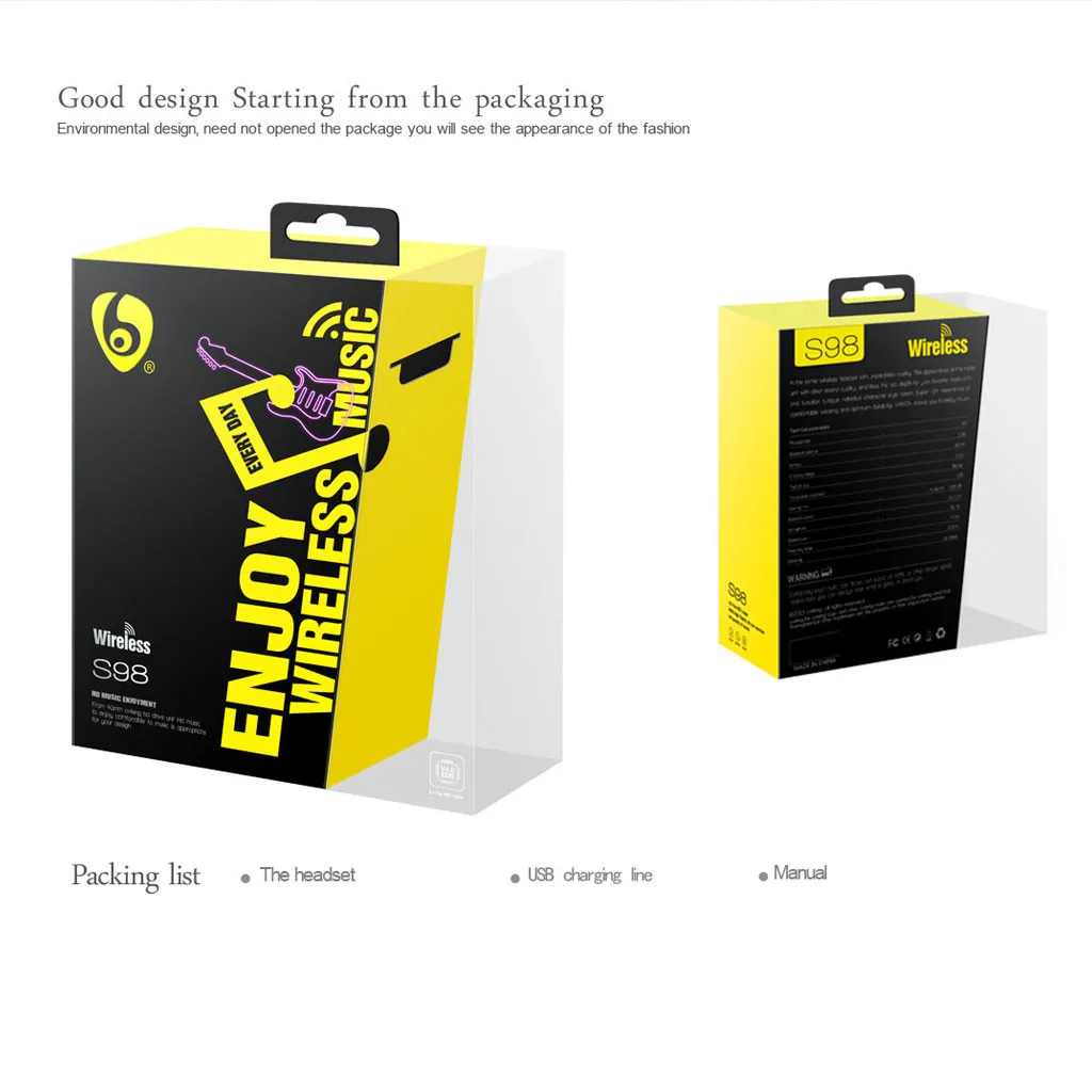 OVLENG S98 складная беспроводная гарнитура bluetooth наушники игровые с микрофоном для