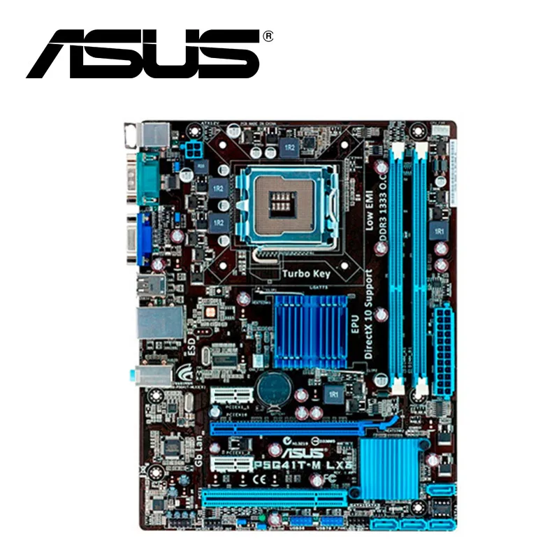 Asus P5G41T M LX3 рабочего Материнская плата G41 разъем LGA 775 Q8200 Q8300 DDR3 8G u ATX UEFI BIOS