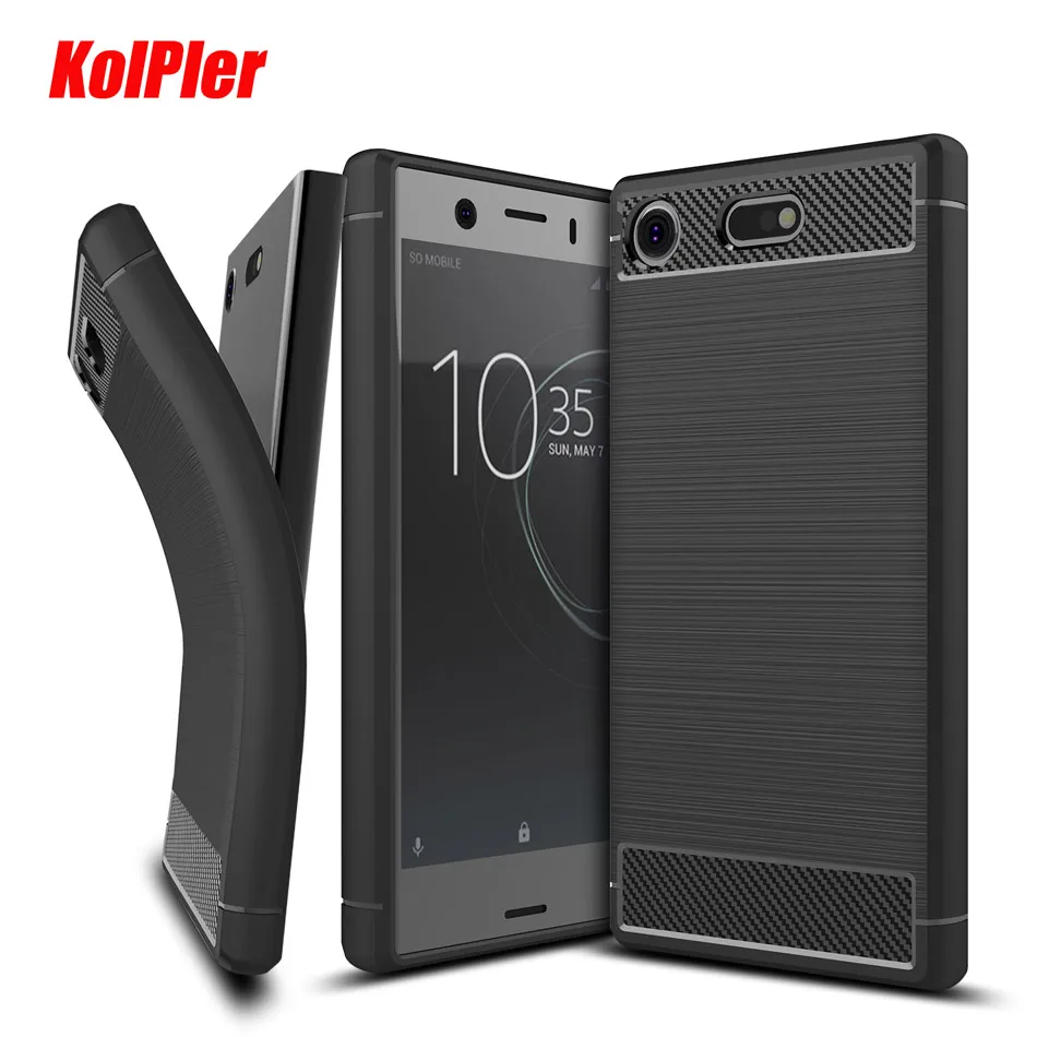 Для Sony Xperia XZ1 Compact Case для Cover Carbon Fiber силиконовый чехол 4 6&quot | Мобильные телефоны и