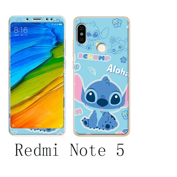 Xiaomi redmi note 5 чехол 360 градусов защитный из ТПУ + цветной Интегрированный