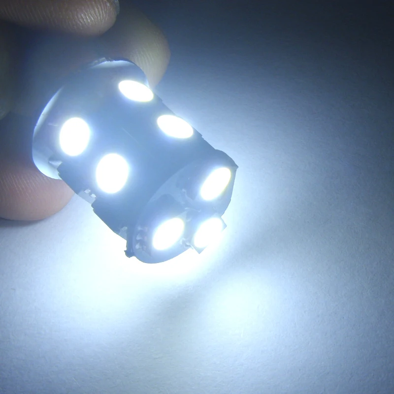 AORUNYEBAO 10 шт. автомобильный T25 3157 13LED 5050SMD внешний тормозной сигнал белый светильник