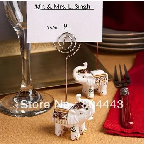 Новое поступление 50 шт./лот белый слон место держатель карты свадьба/душ