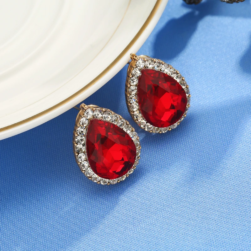 Роскошные свадебные серьги с кристаллами стразы клипсы без пирсинга для невесты