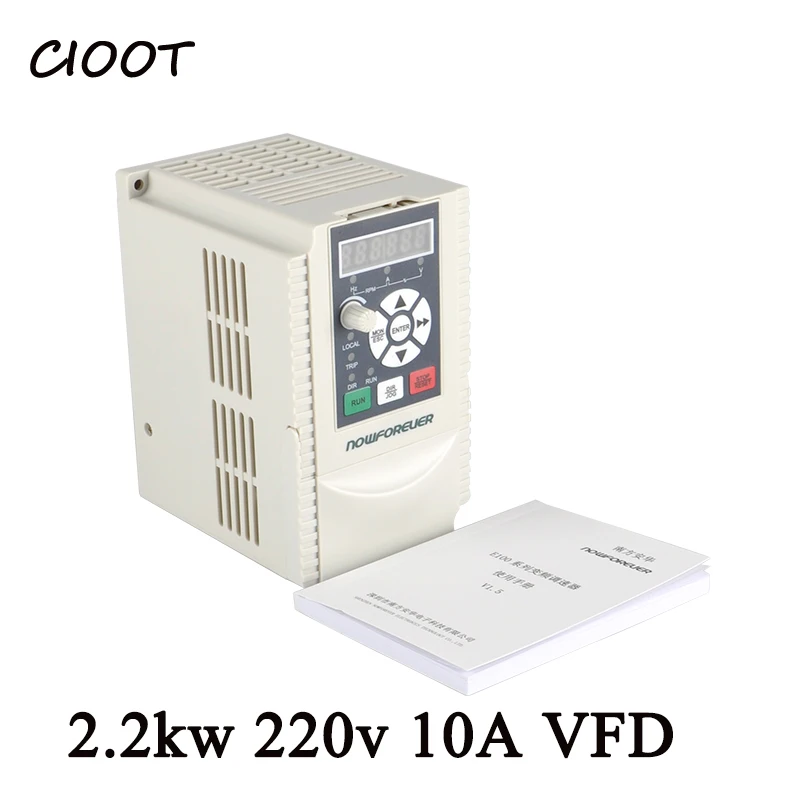 Cioot частотно-регулируемый привод VFD 2.2kw 220 В инвертор Выход 3 фазы 400 Гц 10A для ЧПУ