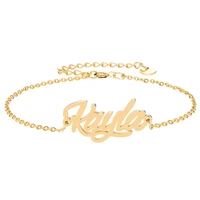 letters name kayla charm bracelet for women girl personalize jewelry pulseira masculina handwriting words christmas gift