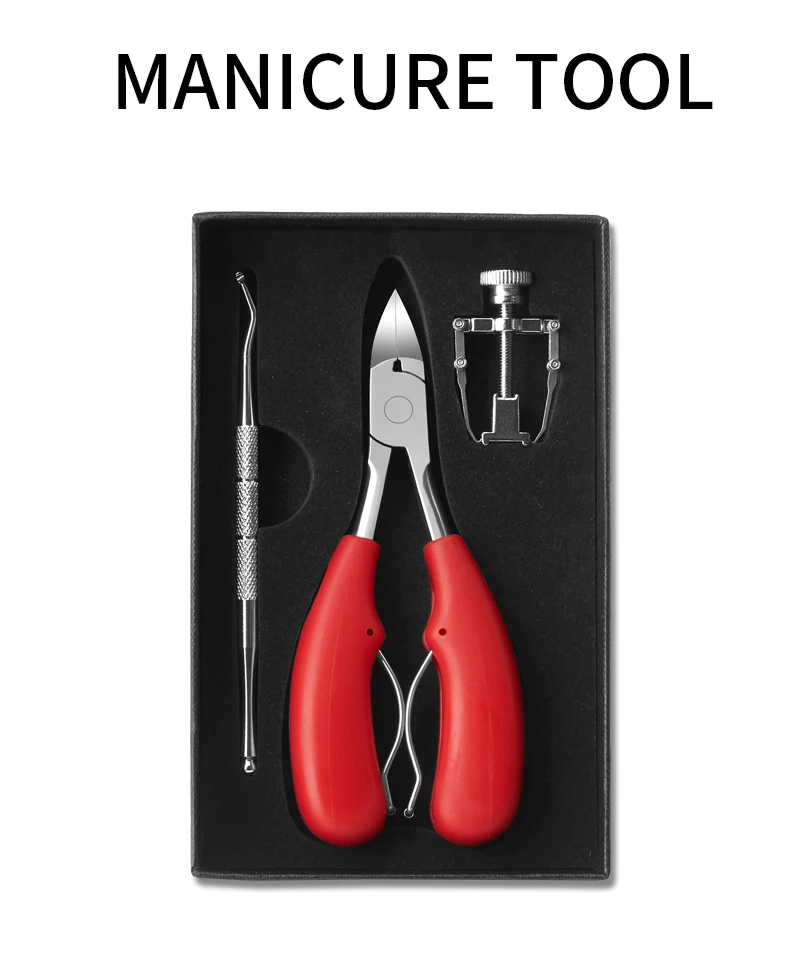 Набор щипцов для ногтей из нержавеющей стали, толкатель для кутикулы, средство для удаления вросших ногтей, Уход за ногтями, триммер для кутикулы, инструмент для коррекции ногтей NT132