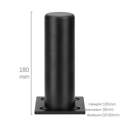 4 шт. H6-30cm регулируемые Сменные ножки для мебели, опорные ножки из алюминиевого сплава для шкафа, дивана, телевизора, шкафа, ножки серебристого/черного цвета - Цвет: Black 18cm