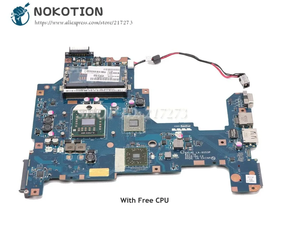 NOKOTION K000103980 материнская плата для Toshiba Satellite L670D L675D основная плата NALAE U01 LA-6053P Socket S1 DDR3 Бесплатный процессор