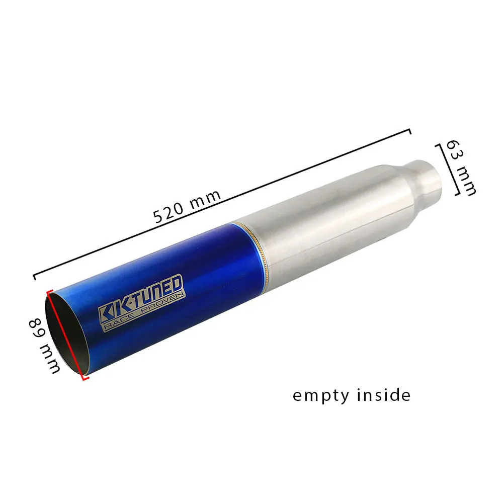 1 шт. модные 2,5 ''в 3,5''/4 ''из выхлопной трубы автомобиля KK-TUNED глушитель для авто трубы толщиной 1 мм сгоревший синий наконечник