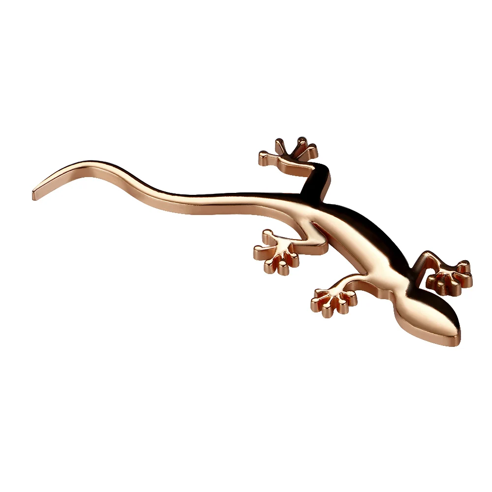 Gold Left Gecko Ящерица Quattero 3D Металл Ho Авто Мотоциклов Логотип Эмблема Значок Стайлинга Автомобилей Наклейки Автомобилей Автомобиля Аксессуары Укладка - Название цвета: Gold Left