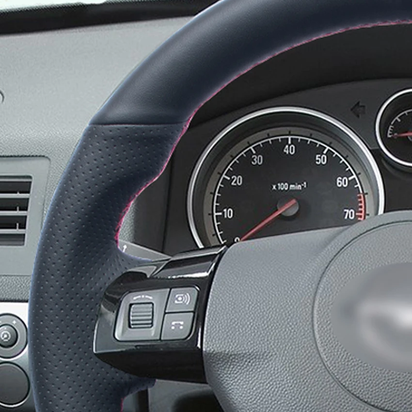 Черный PU искусственная кожа чехол на руль для Vauxhall Astra Signum Vectra(C) 2005-2009 Zaflra(B) 2005- Saturn Astra 2008