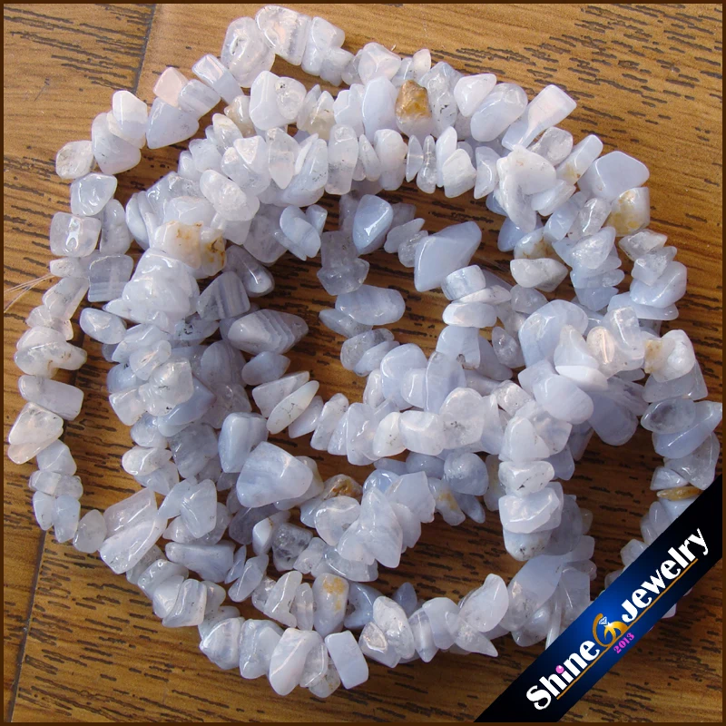 32 &quotнитка 5-8 мм натуральный синий халцедон кристаллы гравия свободной формы