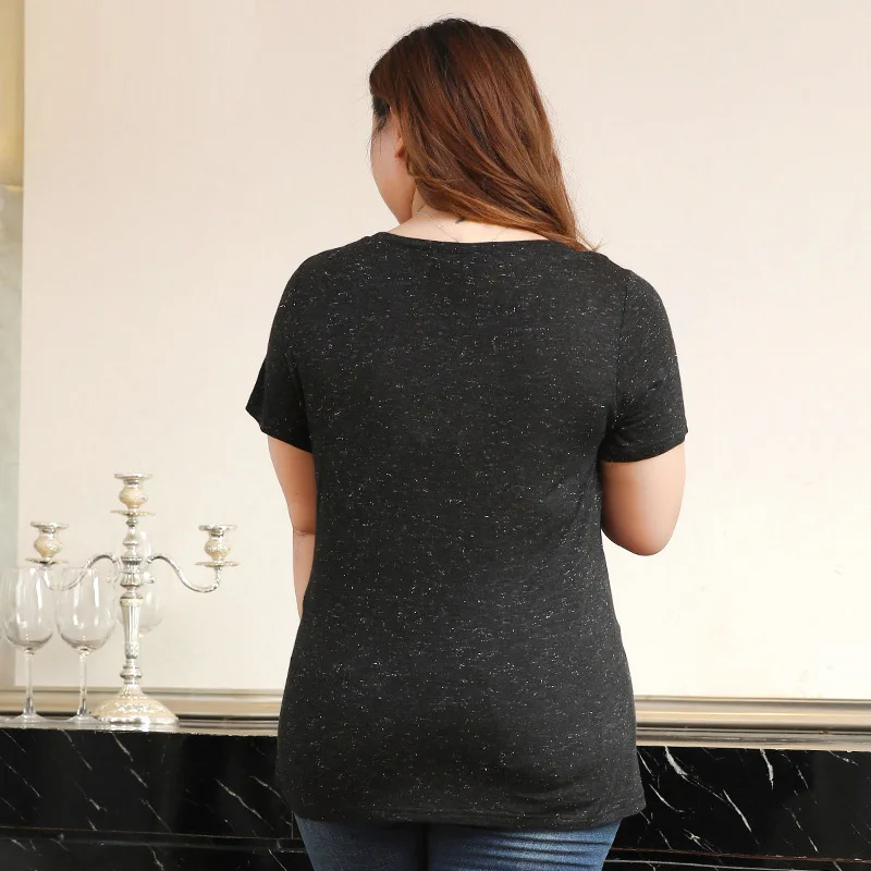 Большие размеры 10XL 8XL 6XL 4XL Женская летняя футболка с коротким рукавом модная