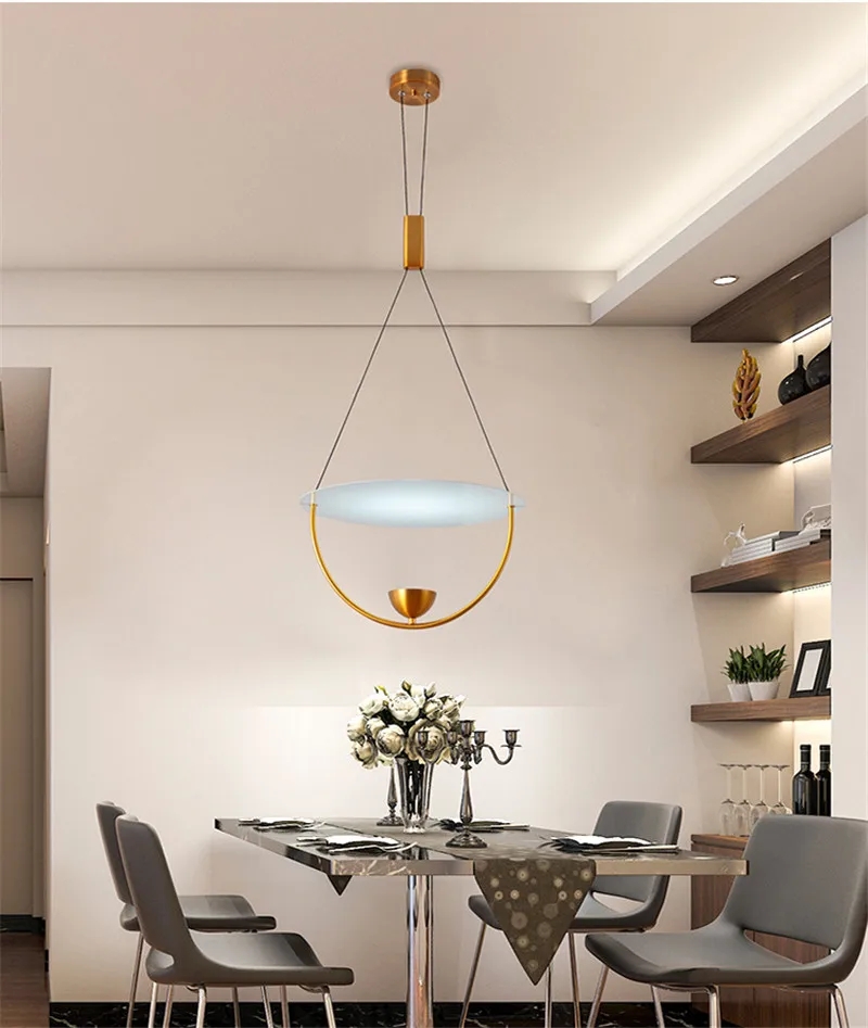 Современный светодиодный металлическая люстра акриловая приспособление для